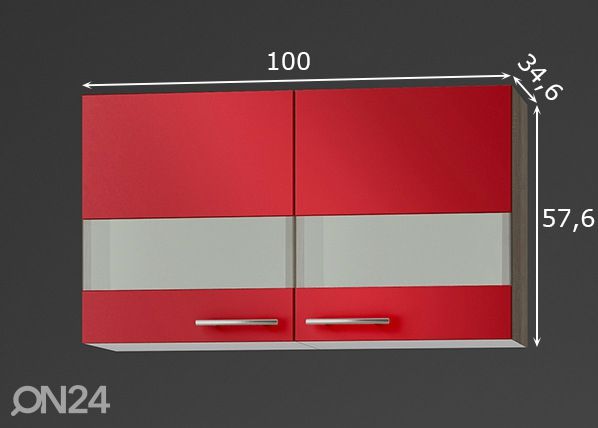 Верхний кухонный шкаф Imola 100 cm размеры