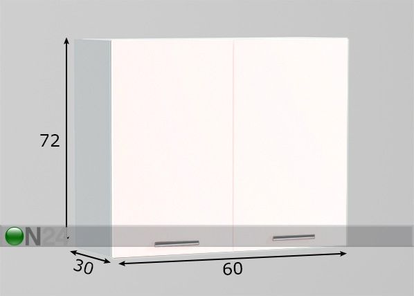 Верхний кухонный шкаф Nataly 60 cm размеры