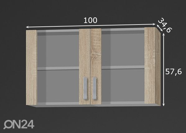 Верхний кухонный шкаф Neapel 100 cm размеры