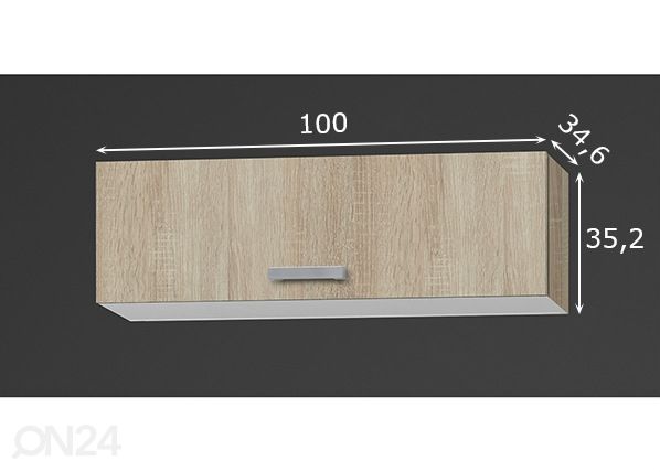 Верхний кухонный шкаф Neapel 100 cm размеры