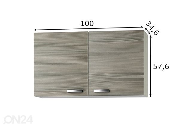 Верхний кухонный шкаф Vigo 100 cm размеры