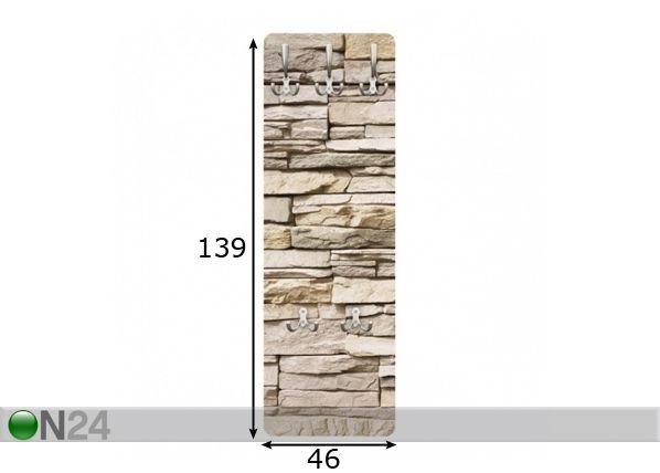 Вешалка настенная Asian Stonewall 139x46 cm размеры