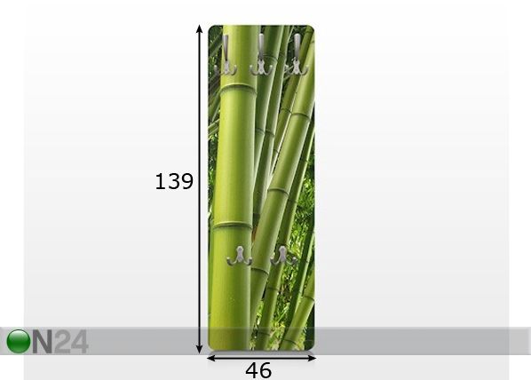 Вешалка настенная Bamboo Trees 139x46 cm размеры
