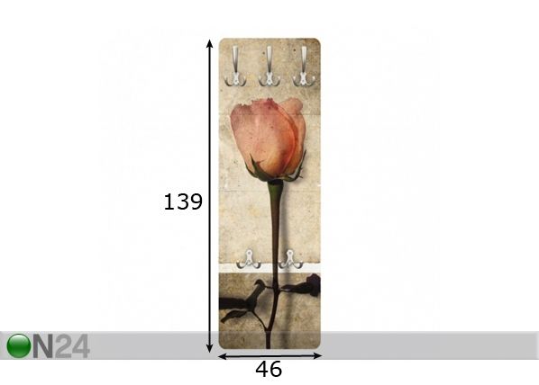 Вешалка настенная Inner Rose 139x46 cm размеры