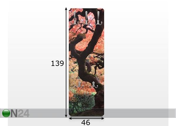 Вешалка настенная Japanese Garden 139x46 cm размеры