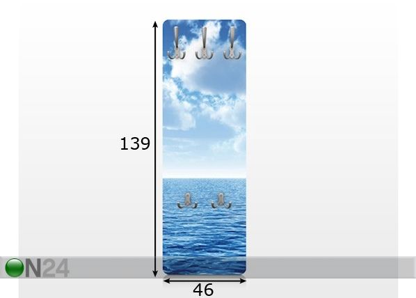 Вешалка настенная Shining Ocean 139x46 cm размеры