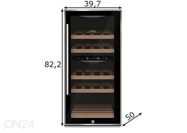 Винный холодильник Caso WineComfort 24 black, 644 размеры