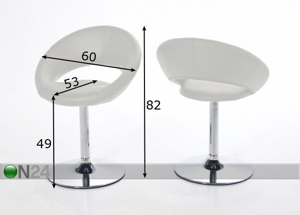 Вращаемый стул Plump, 2 шт размеры