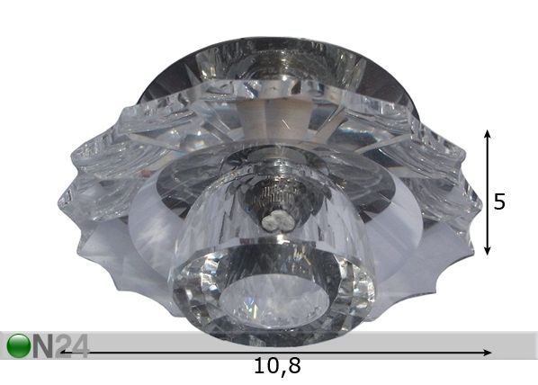 Встраиваемый декоративный потолочный светильник Ø10,8cm размеры