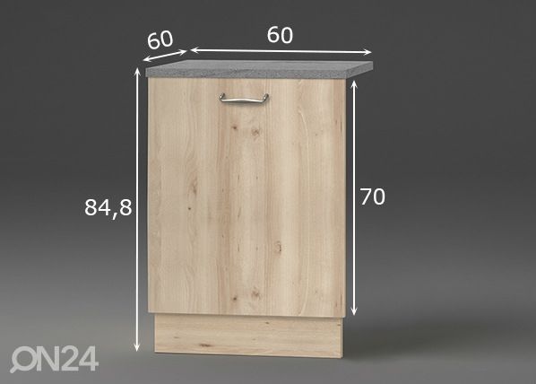 Встраиваемый комплект Elba для посудомоечной машины 60 cm размеры