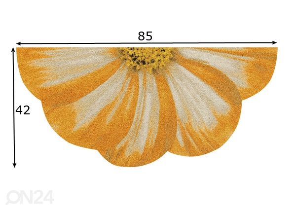 Входной коврик Hayfield Blossom yellow 42x85 cm размеры