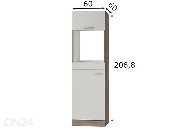 Высокий кухонный шкаф Arta 60 cm размеры