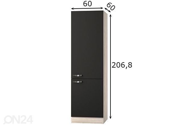 Высокий кухонный шкаф Faro 60 cm размеры