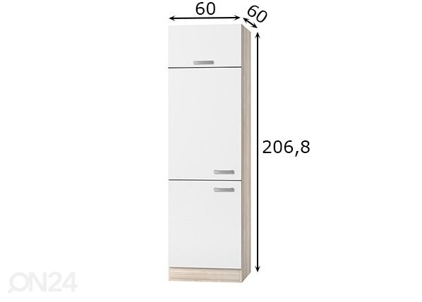 Высокий кухонный шкаф Genf 60 cm размеры