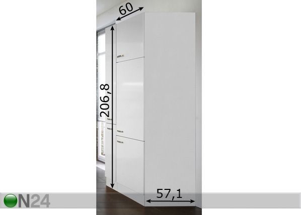 Высокий кухонный шкаф Lagos 60 cm размеры