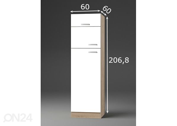 Высокий кухонный шкаф Zamora 60 cm размеры