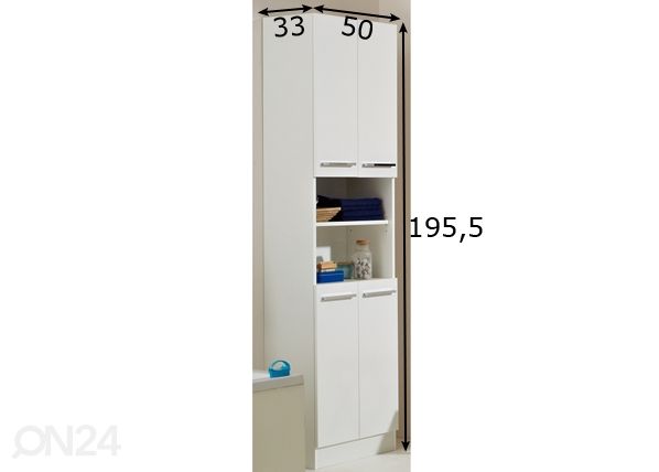 Высокий шкаф в ванную 335 размеры