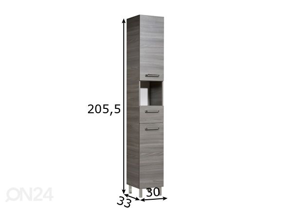 Высокий шкаф в ванную 912 размеры