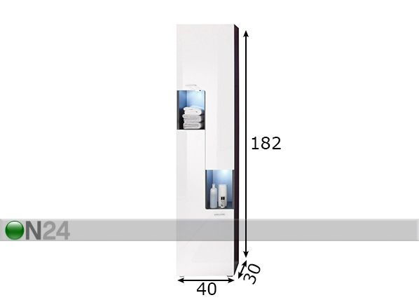 Высокий шкаф в ванную Tetis размеры