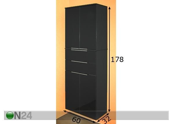 Высокий шкаф Kara размеры