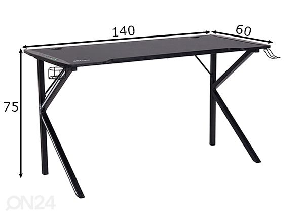 Геймерский стол Ninja размеры