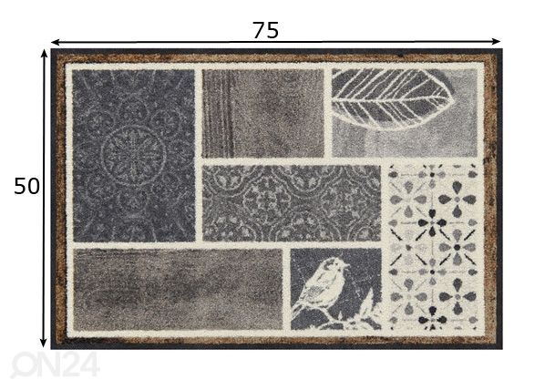 Дверной коврик Best of Patchwork 50x75 см размеры