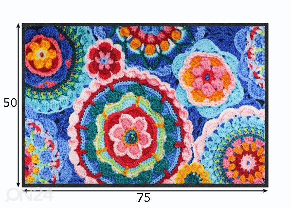 Дверной коврик Crochet 50x75 см размеры