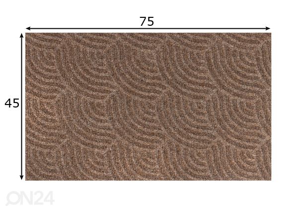 Дверной коврик Dune Waves taupe 45x75 см