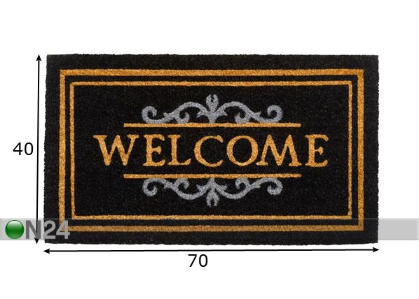 Дверной коврик Ruco Classic - Welcome 40x70cm размеры