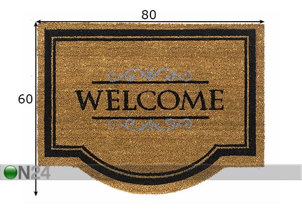 Дверной мат Coco Classic Welcome 60x80 см размеры