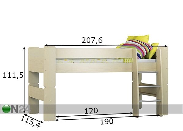 Двухъярусная кровать 90x200 cm размеры