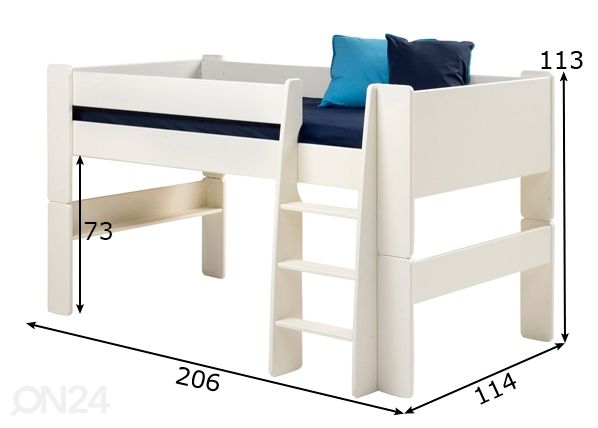 Двухъярусная кровать For Kids 613 90x200 cm размеры