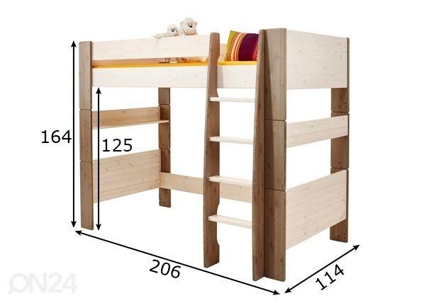 Двухъярусная кровать For Kids 614 90x200 cm размеры
