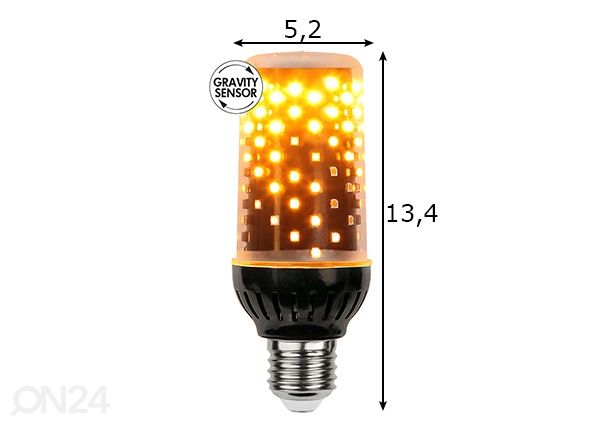 Декоративная LED лампа E27 1,8-2,6 Вт размеры