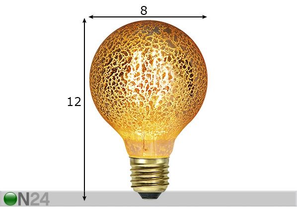 Декоративная LED лампочка E27 3,5 Вт размеры