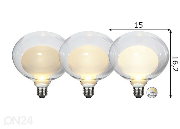 Декоративная LED лампочка E27 3,5 Вт размеры
