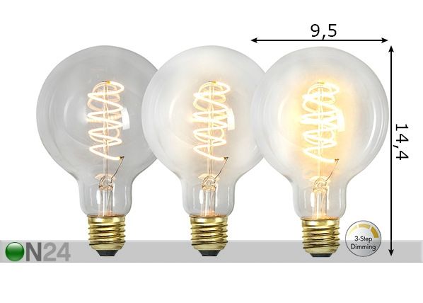 Декоративная LED лампочка E27, 4 Вт размеры
