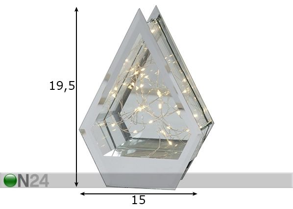 Декорация с LED подсветкой Pentacone размеры