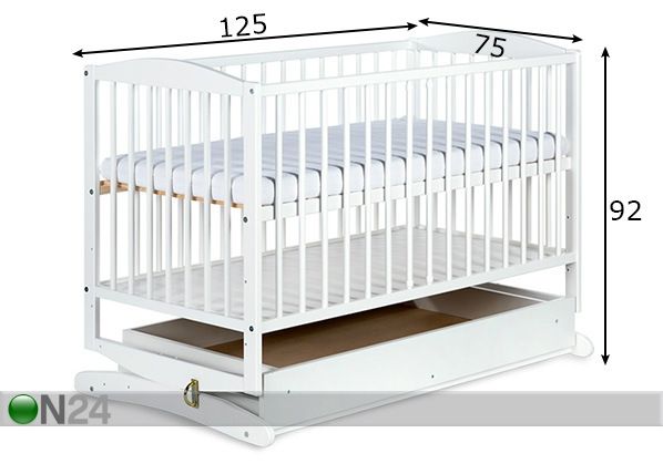Детская кроватка 60x120 cm размеры