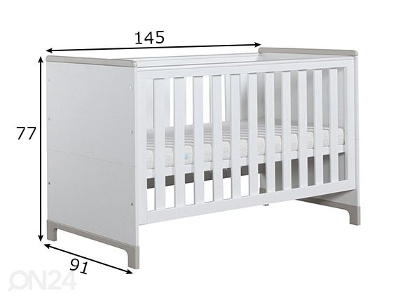 Детская кроватка 70x140 cm размеры