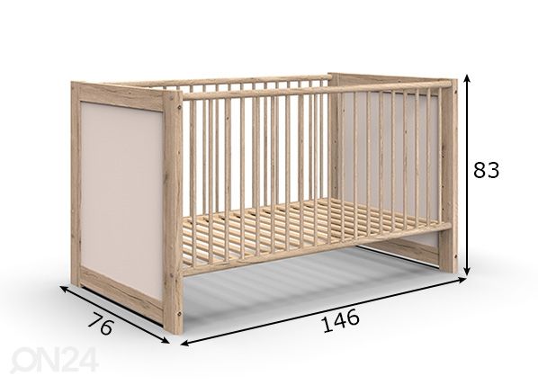 Детская кроватка Kiruna 70x140 cm размеры