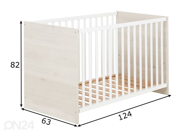 Детская кроватка Romeo 60x120 cm размеры