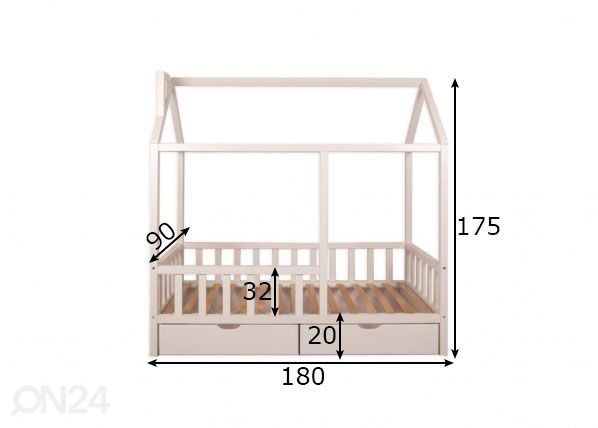 Детская кровать 80x180 см размеры