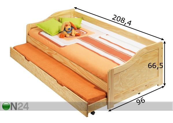 Детская кровать Edouard 90x200 cm размеры