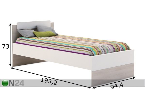 Детская кровать Game + матрас Inter Bonnel 90x190 cm размеры