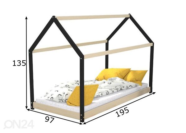 Детская кровать Panda 90x190 cm размеры