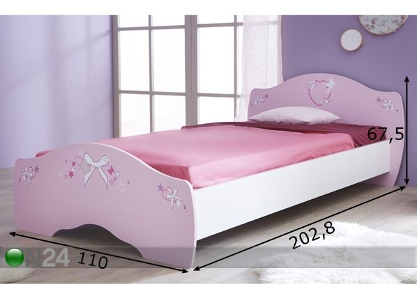 Детская кровать Papillon + матрас Inter Bonnel 90x200 cm размеры