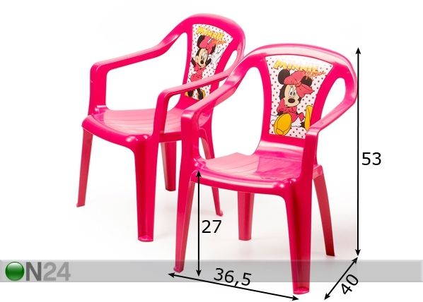 Детские стулья Minni, 2 шт размеры