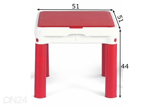 Детский стол и стулья Keter Construct размеры