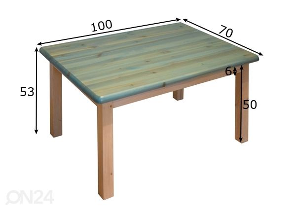 Детский стол 100x70 cm размеры